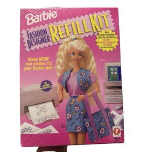 Barbie Fashion Designer Vintage refill Kit PC Print clothes 1996 Mattel New NIB